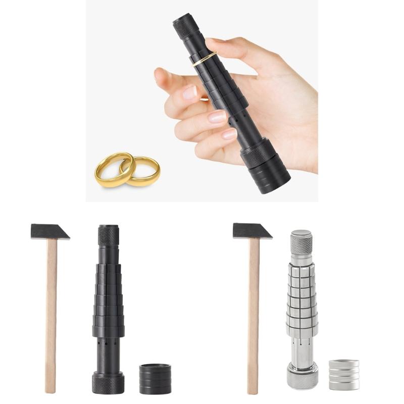 Rings Amplifier Rings Stretcher Finger Wedding Bands Size Stretch and Enlarge Rings Band Size Adjustment Tool and Hammer