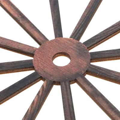 Wood Wagons Wheel Decorative Wooden Wheels Old Western Style Wagon Wheels Decor Vintage Rustic Wall Hanging Wood Cartwheel