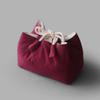 Thickened Storage Bag Solid Color Portable Travel Tea Set Teapot One Pot Two Cups Organzier Large Drawstring Cloth Bag