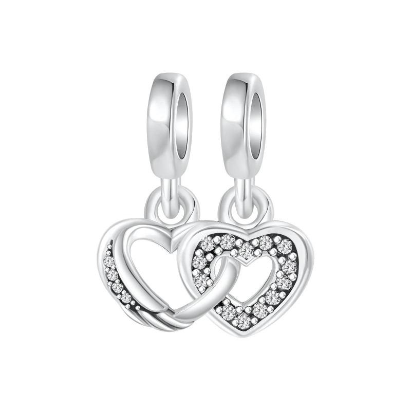 New Copper Angel Wing Charms Heart Bird Pig Pendants Fit Original Bracelets Necklaces Womens Fine Diy Jewelry Gifts