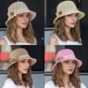 Elegant Women's Floral-decorated Straw Hat - Breathable Sun Hat Outdoor Travel Vacation Fisherman Hat Beach Hat