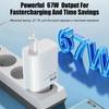 67W USB Super Fast Charger USB C PD Interface Phone Charger Adapter For iPhone15 Samsung Huawei Turbo Charge New 2025