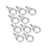 10pcs M6 Stainless Steel Lifting Eye Ring Bolts Screw Fastener Nuts Shoulder Eye Bolt