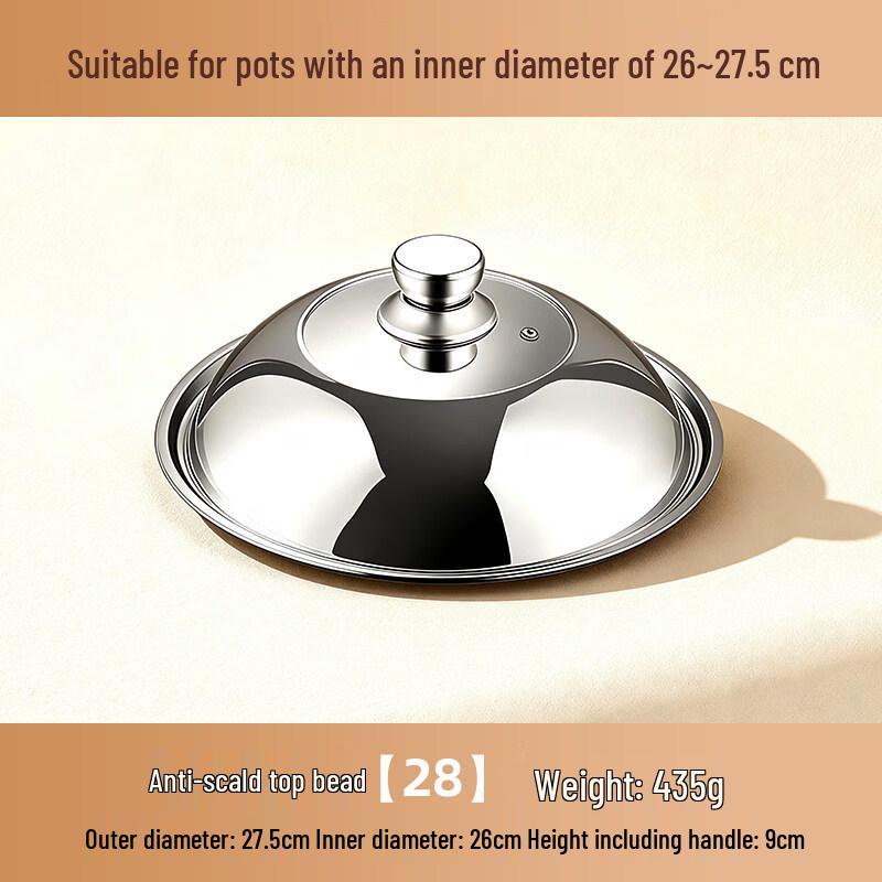 Stainless Steel Anti-Scald Visible Pot Lid