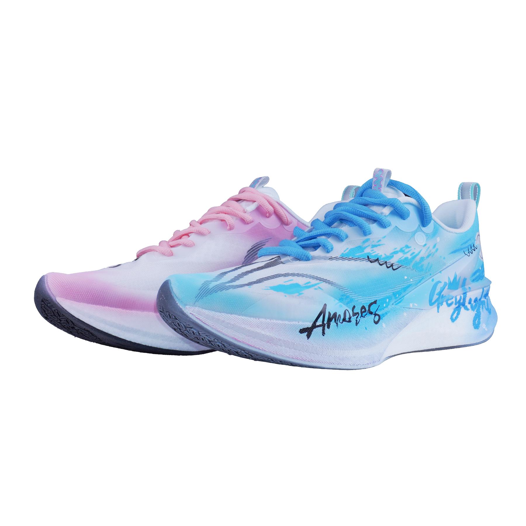 

Li Ning Red Hare 8PRO Амортизирующие Скользкие Устойчивые к истиранию Низкие Беговые Кроссовки Мужские Несочетающиеся Синий Розовый ARPV003-1(Команда41-) 41