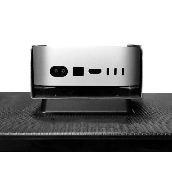 Mini 4 Bracket Wall Mount under Desk Mini 4 Holder with Anti-Slip Padding Behind The Monitor Holder for Mac Mini4
