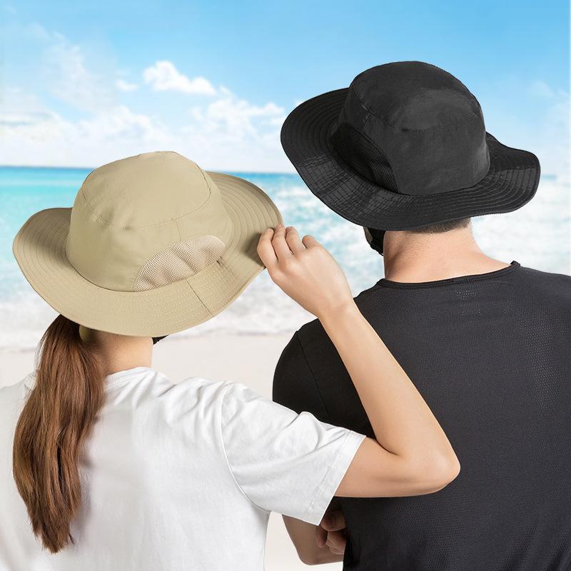 Fischerhut für Herren, modischer Netzstoff, für den Strand, Sonnenschutz, für Damen, luxuriöser UV-Schutz, für Reisen am Meer, Wandern, Surfen, Sport, Passform