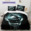Alien Pattern Bedding,Quilt Set Quilt Cover Pillowcase Home Birthday Gift (1 * Duvet Cover + 2 * Pillowcase, Without Core)