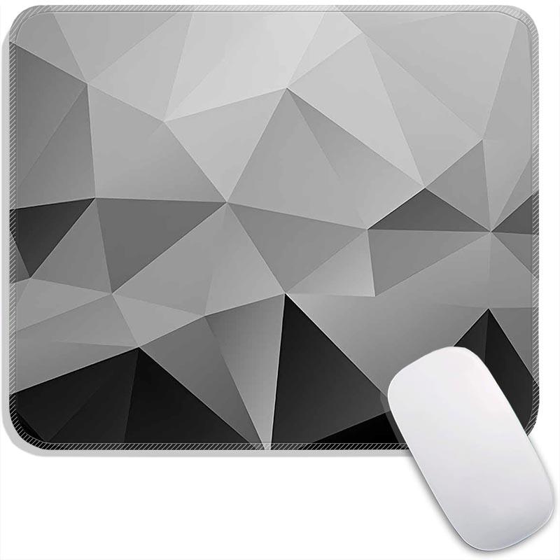 Geometric Standard Anime Mouse Pad Hexagon Edge Stitched Small Gaming Mousepad Travel Mouse Mat Non-Slip Office Mousemats