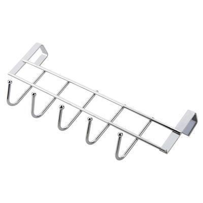 Coat Hanger Good Load-Bearing Door Hook 5 Hooks Rack Towel Hanger Rack Bathroom Organizer
