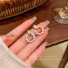 Vintage French Geometric Pearl Earrings Women's Unique Design Stud Earrings Baroque Earrings