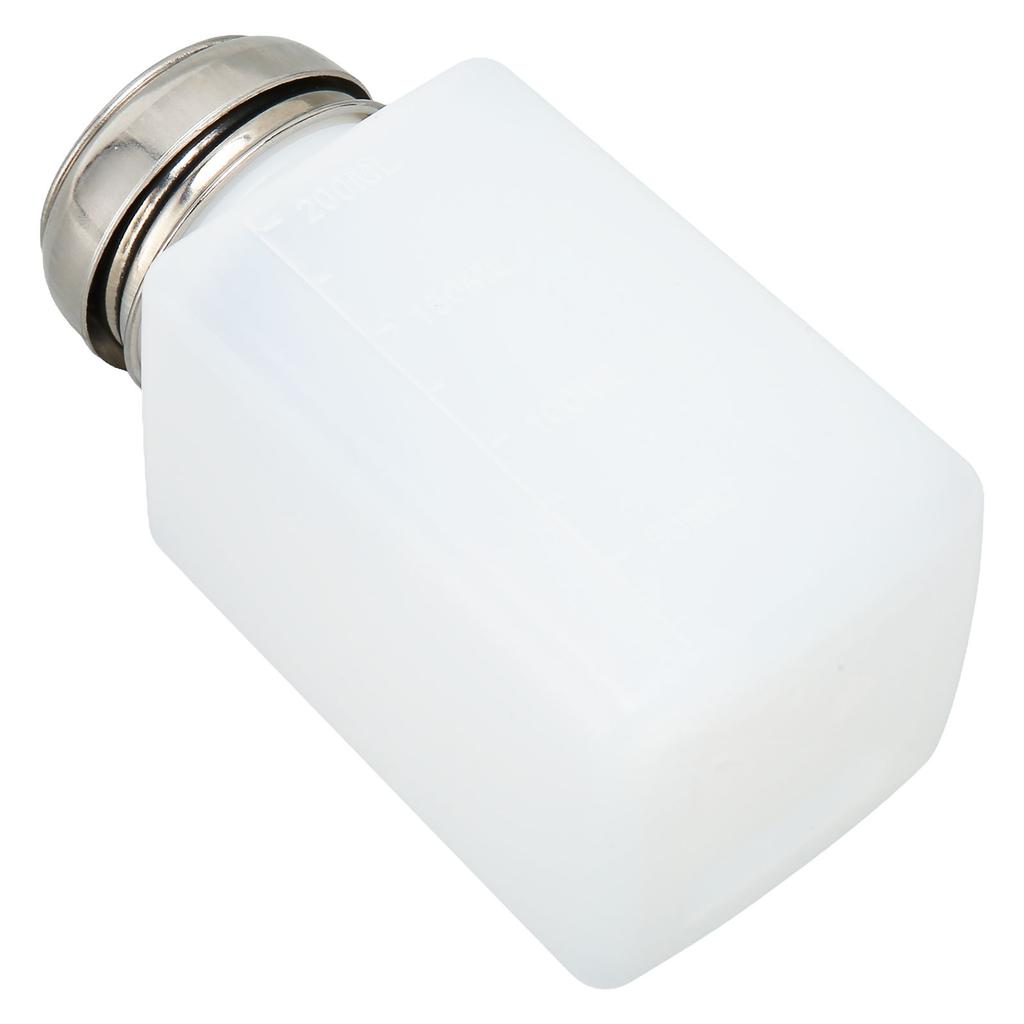 Tryck Ner Tom Pumpdispenser Låsbar Vätskepumpflaska för Nagellack Sminkborttagare 200 ml