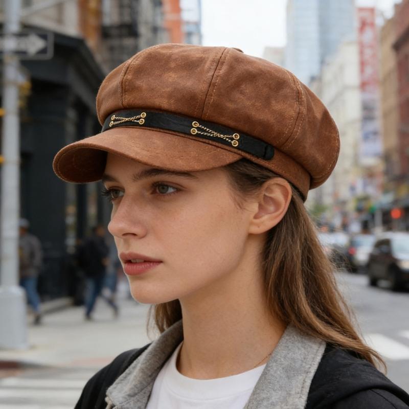 Trendy Painter Hat Oversized Fashion Hat French Beret for Dating Photography Cabbie Headwear Painter Hat