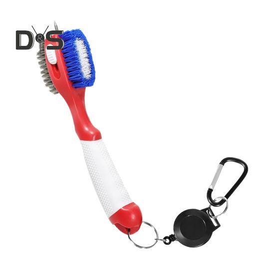 Golf Club Brush Cleaning Tool with Nylon Bristles Magnetic Carabiner Golf Club Cleaner Golf Accessories for Men