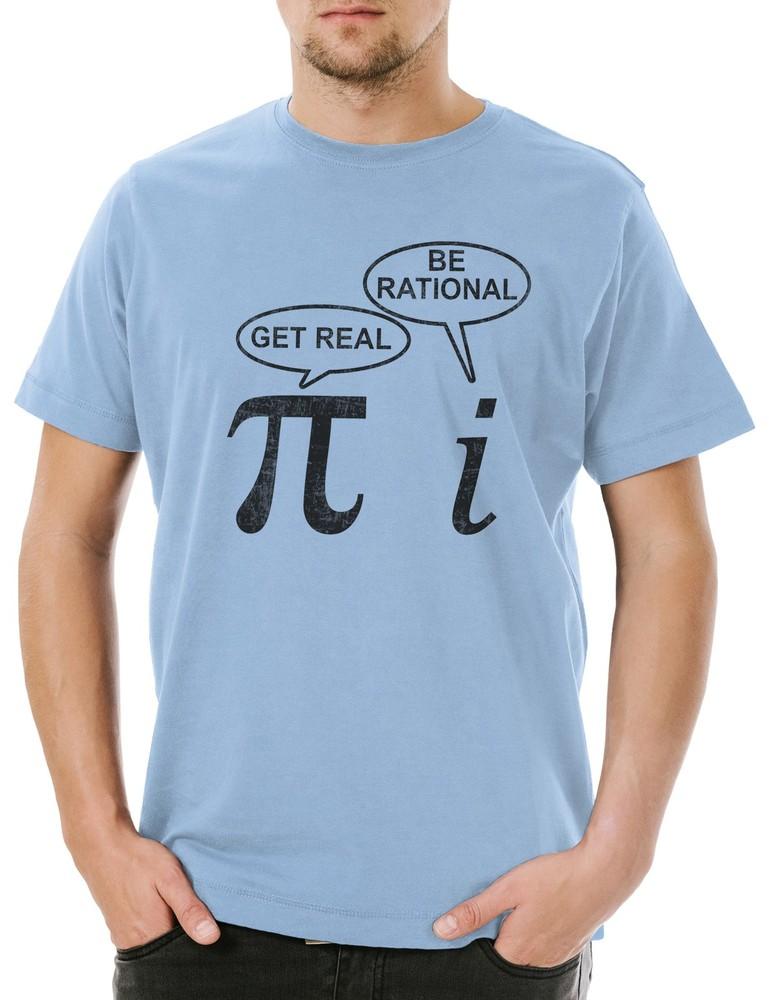 Get Real Be Rational Men's T-Shirt Pi Math Formula Math Math