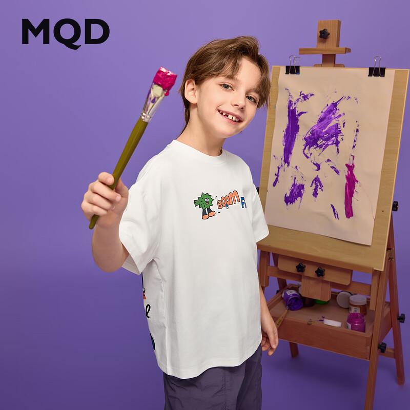 MQD Boys  Casual Letter Print Short Sleeve T-Shirt 110cm