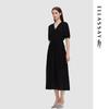 ELLASSAY Elegant V-Neck A-Line Midi Dress