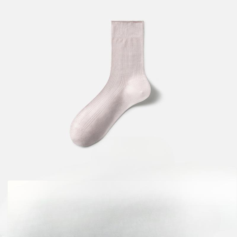 

Женские весенне-летние тонкие дезодорирующие влагоотводящие антибактериальные сетчатые дышащие гольфы-трубы 1 pair темно-розовый