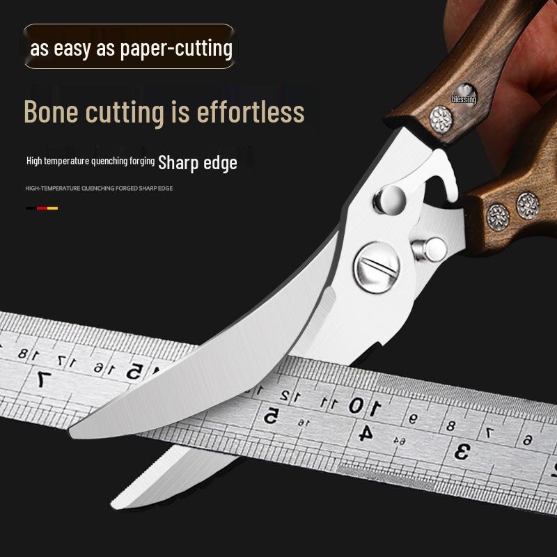 Multi-Functional Kitchen Scissors for Chicken, Fish, and BBQ with Rebound Action