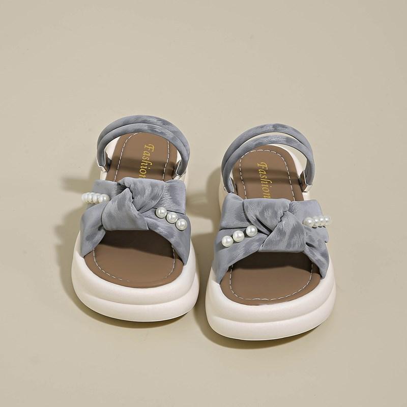 

Popular beautiful with skirt slippers female summer wear 2025 new versatile fairy style two wear cool slippers beach shoes 40 светло-синий