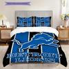 Σετ Κουβέρτας Κρεβατοκάμαρας με Σχέδιο Detroit Lions Κάλυμμα Κουβέρτας Μαξιλαροθήκη Διακόσμηση Σπιτιού Δώρο Γενεθλίων (1 * παπλωματοθήκη + 2 * μαξιλαροθήκη, χωρίς πυρήνα)