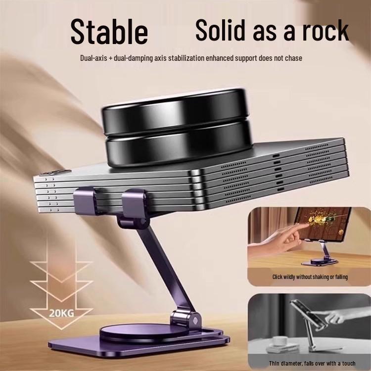 Rotatable Foldable Desktop Phone & Tablet Stand for Live Video