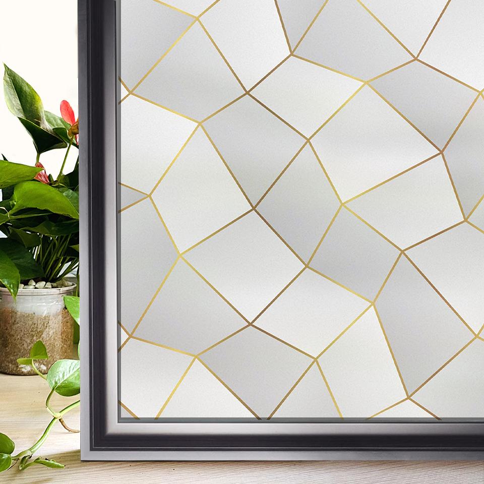 Window Privacy Film Rainbow Static Clings Heat Control Window Insulation Sun UV Protection Glass Vinyl Film for Home