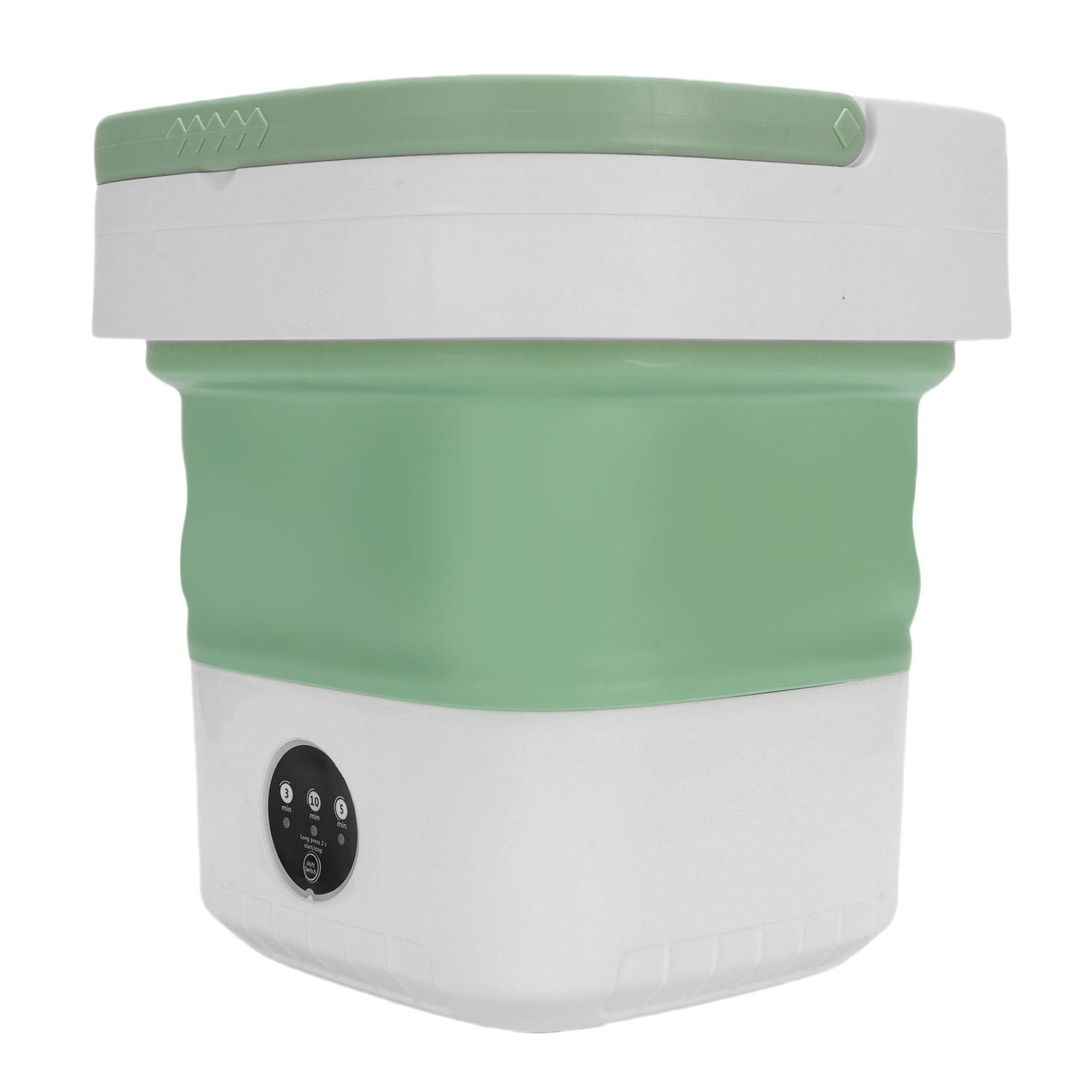 

Портативная мини-стиральная машина Маленькая складная стиральная машина для одежды с 3 режимами стирки для отеля дома квартиры зелёный