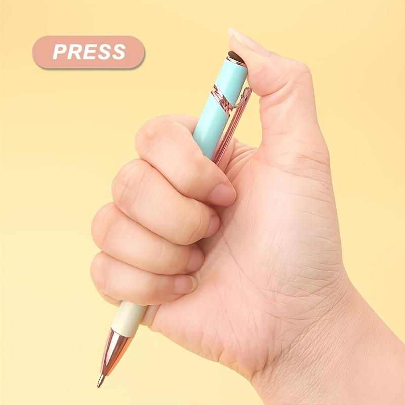 10PCS Retractable Metal Ballpoint Pen 2 In 1 Touch Screen Stylus Black Ink Pens for School Office Stationery Writing Supplies