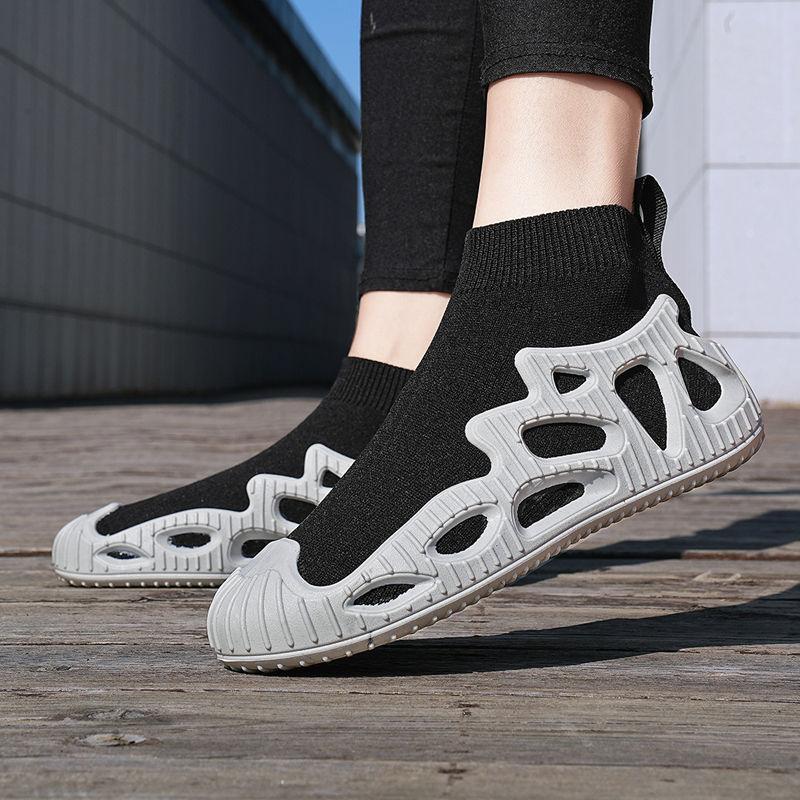 Black High Top Breathable Slip-on Sports Shoes for Men Summer Unisex Low Price Shoe in Promotion Gym Light Man Casual Sneaker