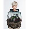 Spring Hoodies Truck Tractor 3D Print Streetwear Boy Girl Fashion Sweatshirts Oversized Hoodie Kids Pullovers Children Tracksuit