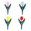Decorative Tulips Flower Design Fence PVC Garden Fence for Interlocking of Yard and Pathway Borders Gardening Supply