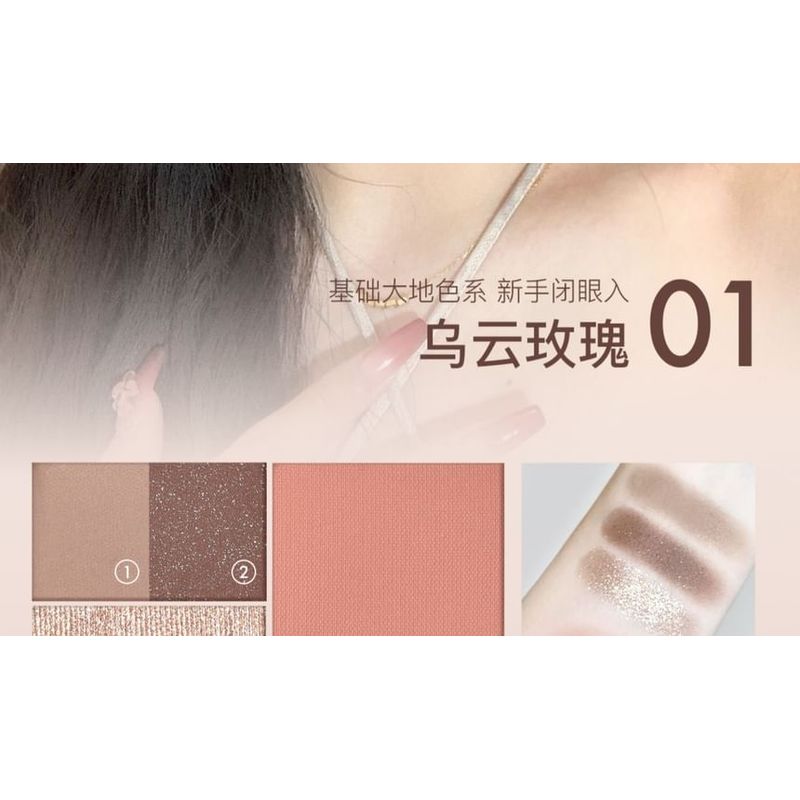 CCSHEER - Four-Color Blush & Eyeshadow Palette - 3 Types