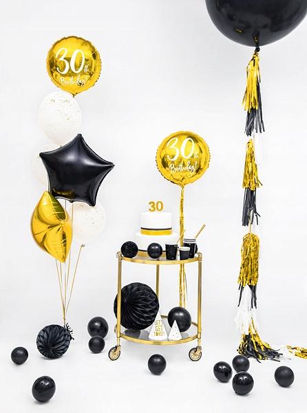 Star Foil Balloon, 48 , Black, 1 Piece