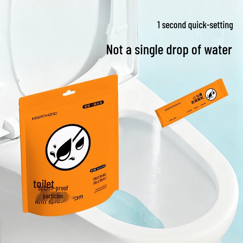 Travel Portable Antibacterial Toilet Cleaner - Anti-Splash, Deodorizing Granules with Independent Packaging