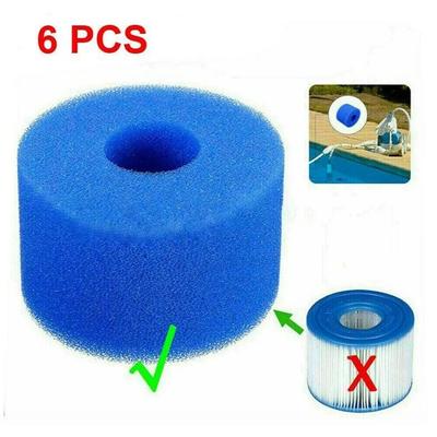 Hot Sale 6 Pcs for Intex Pure Spa Reusable Washable Foam Hot Tub Filter Cartridge Type Promotion 100% Brand New and High Quality