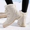 Winter Snow Boots Plush Warm Cotton Shoes Wear-resistant Windproof Sports Outdoor High-top Lace-up Boots Large Size