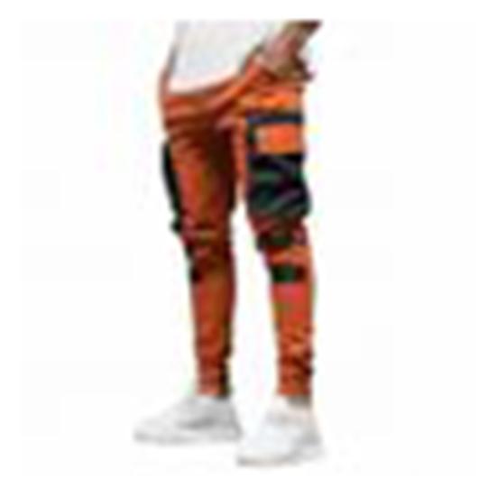 Herren Herbst Winter Taschen Patchwork Jogginghose Lange Cargohose Streetwear