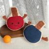 Simulated Table Tennis Racket Dolls Fun Racket Doll Plush Toy Bag Pendant for Children's Day Gifts