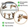 Adesivi Impermeabili per Finestre con Animali della Fattoria Giraffa Asino Divertente Statici, Decalcomania Decorativa Rimovibile per Vetri per Cucina Stanza degli Ospiti, Carino Scherzo Creativo Morbido
