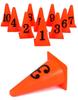 23CM Digital Number Cones 1-10 for Basketball/Football Training & Track/Field Course Markers