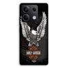 Phone Case - MANIACASE - Xiaomi Redmi Note 13 5G - Silicone TPU - Black - Harley Davidson Eagle Logo