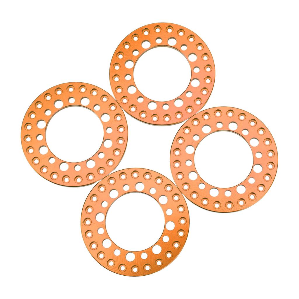 4Pcs 1.9in Wheel Outer Rings Rims Increase Stability CNC Machining Aluminum Alloy RC Wheel Outer