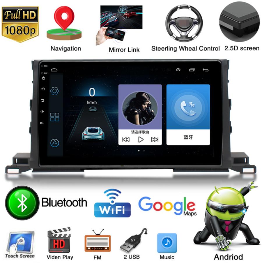 

10.1 Android 9.1 Quad-Core 2+32G GPS Nav Unit Wifi DAB For 2015-19 Highlander