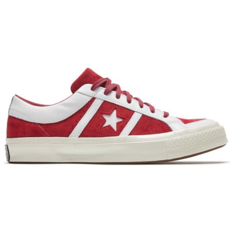 Converse One Star Series Versatile Comfortable Low Top Canvas Sneakers Unisex Sneakers White Red 167135C