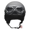LEAD Half Motorcycle Vintage Matte LL CR-751 Helmet, Black,