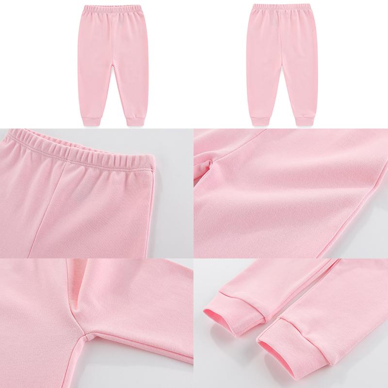 Kiddiezoom Unisex Baby Pants 3 Piece Set Solid Color Cotton Pants For Boys And Girls Aged 0-24 Months