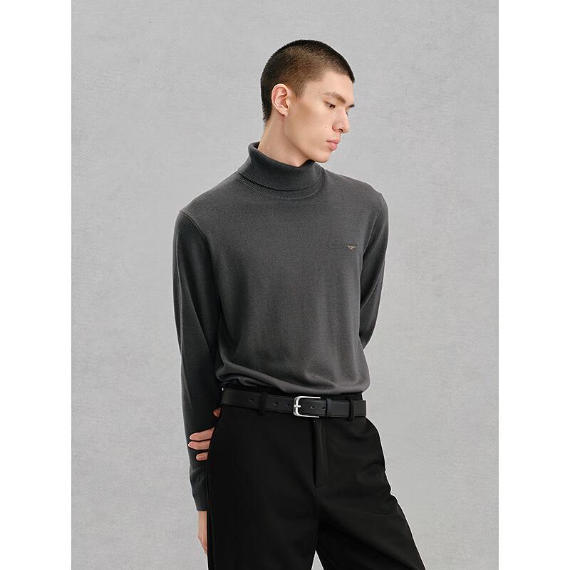 GXG Men's High-Neck Embroidered Pullover Sweater