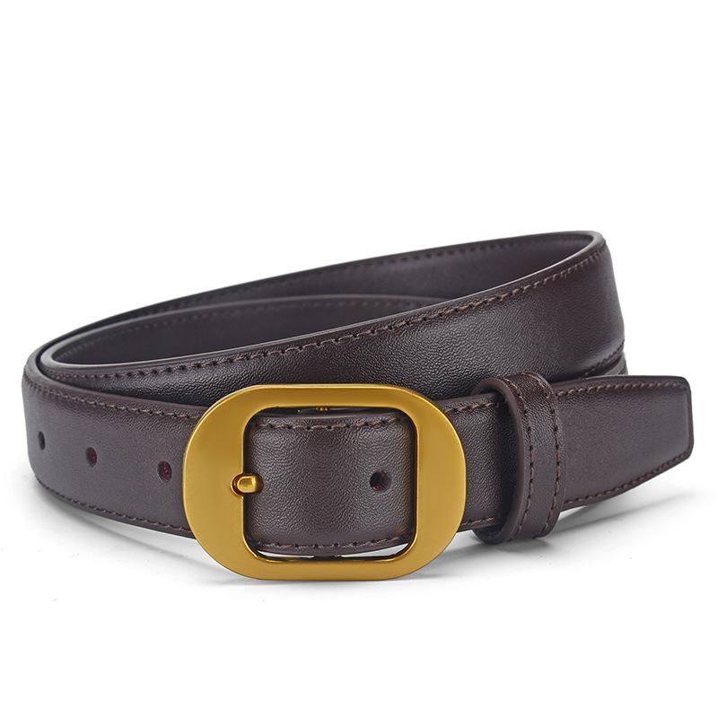 

Mei Mary Women s leather belt - genuine cowhide, versatile new fashion belt, women s decorative belt for jeans 105cm темно-коричневого кольору