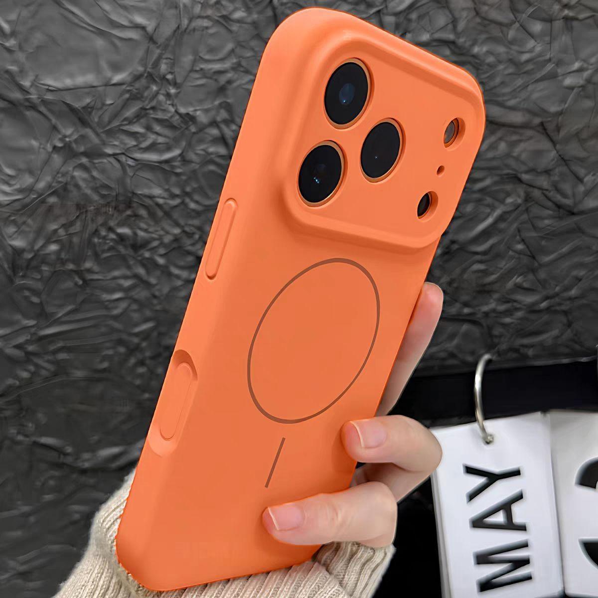 

Желтый Жидкий Силикон Для Чехла MagSafe Для iPhone 17 Air 16 Plus 15 14 13 12 11 Pro Max Магнитная Беспроводная Зарядка Чехол iPhone 12